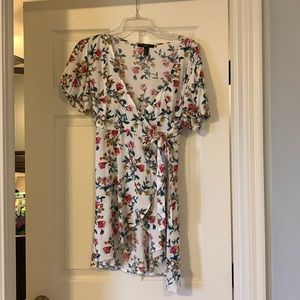 Floral, wrap dress